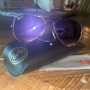 Ray-Ban Mirrored Polarized Purple Sunglasses